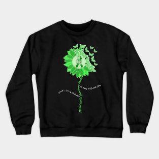 It'S Okay To Not Be Okay Butterfly Green Ribbon Crewneck Sweatshirt